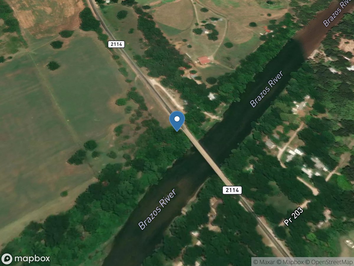 Brazos Rv near Aquilla, TX location