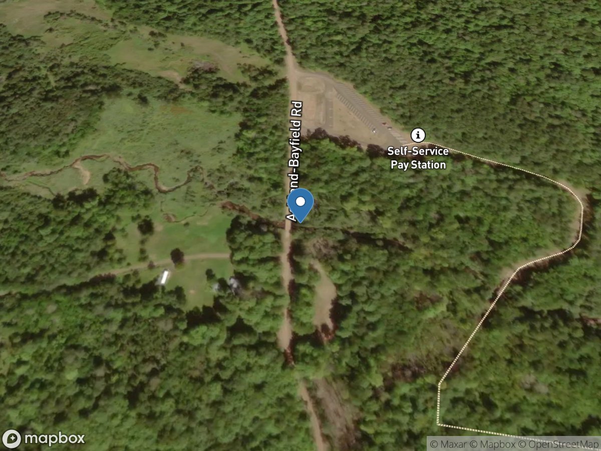 Morgan Creek at Ashland Bayfield Road near Grand View, WI location