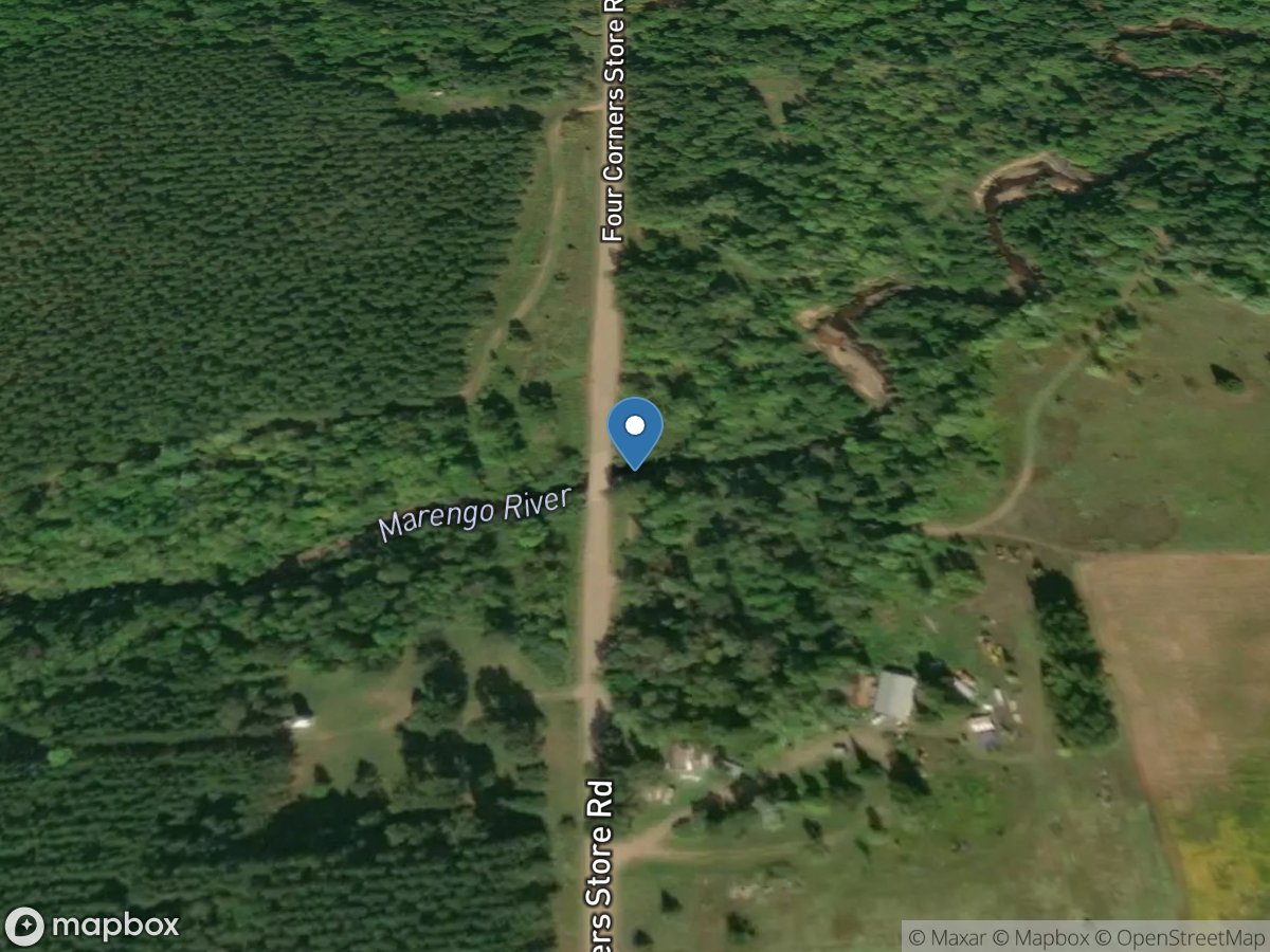 Marengo River at Four Corners Road near Mason, WI location