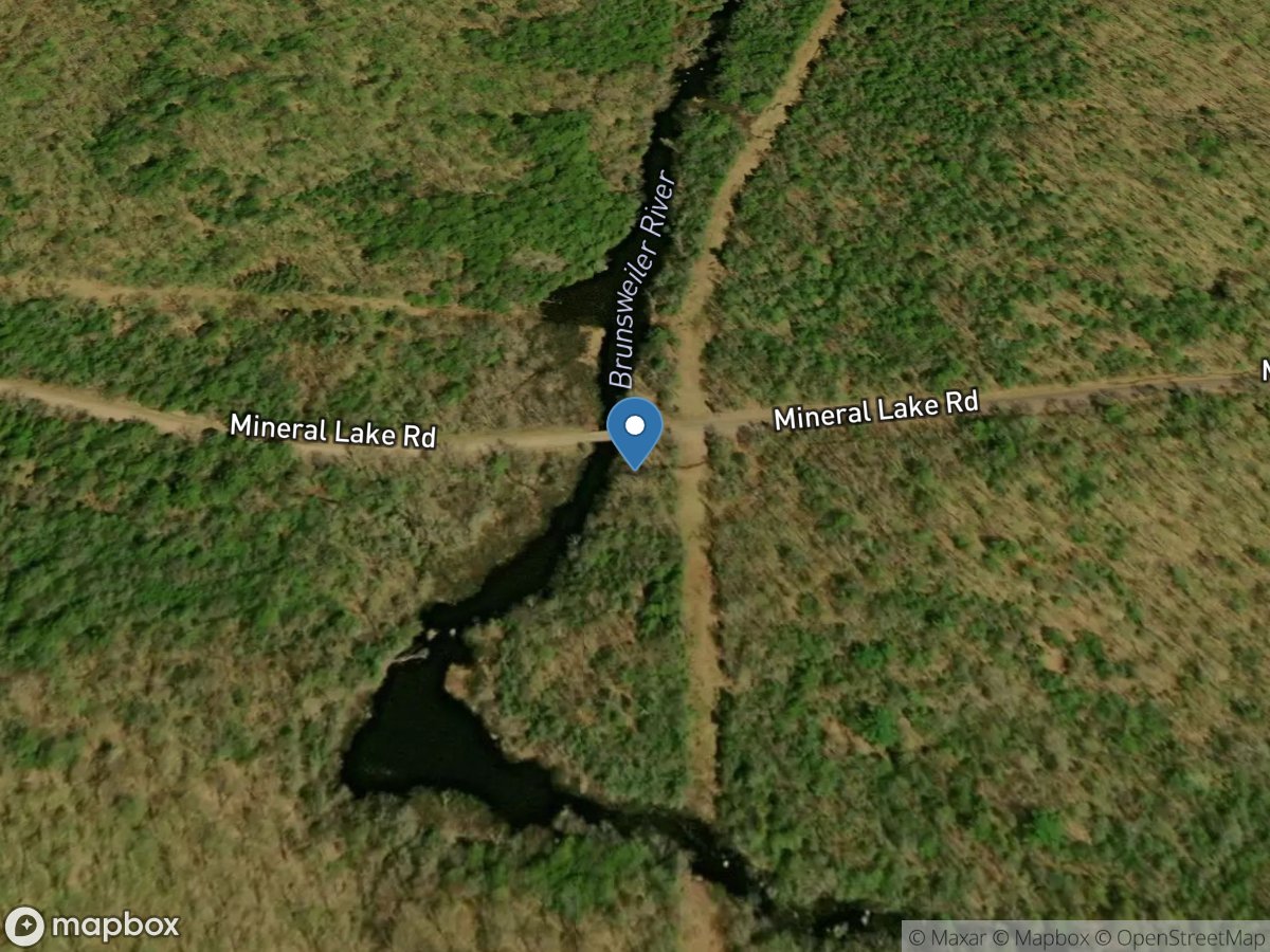 Brunsweiler River at Mineral Lake Road near Mellen, WI location