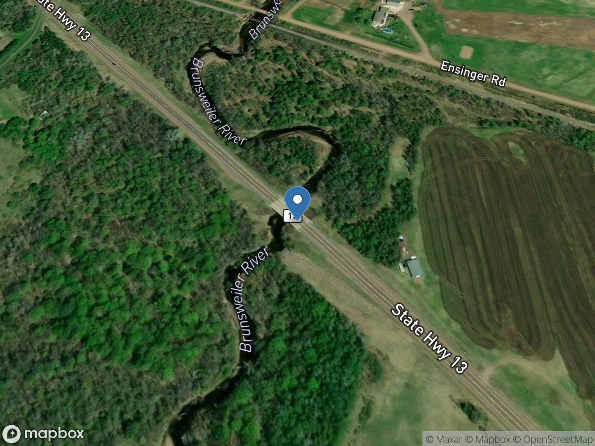 Brunsweiler River at State Highway 13 at Marengo, WI location