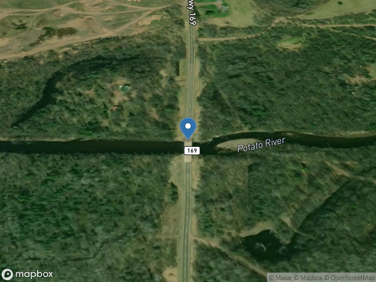 Potato River at Gurney, WI location