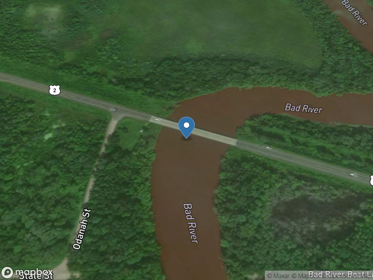 Bad River at Odanah, WI location