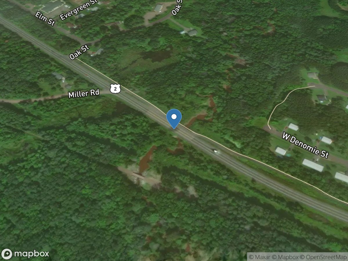 Denomie Creek near Odanah, WI location