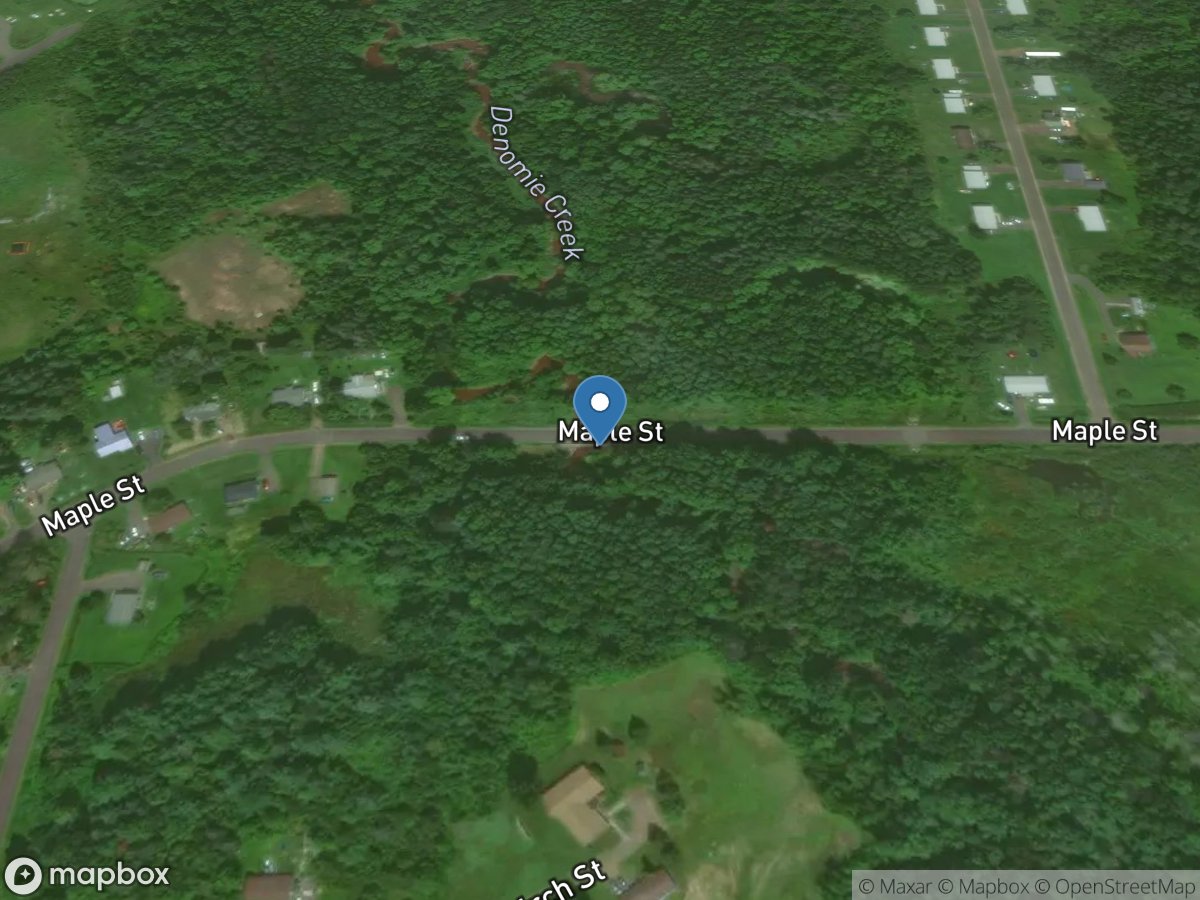 Denomie Creek at Maple Street near Odanah, WI location