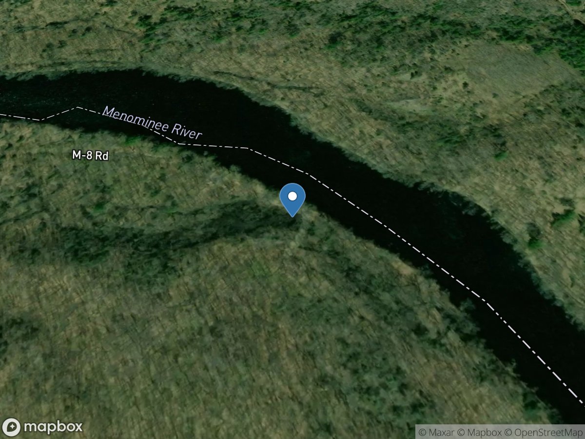 Menominee River near Florence, WI location