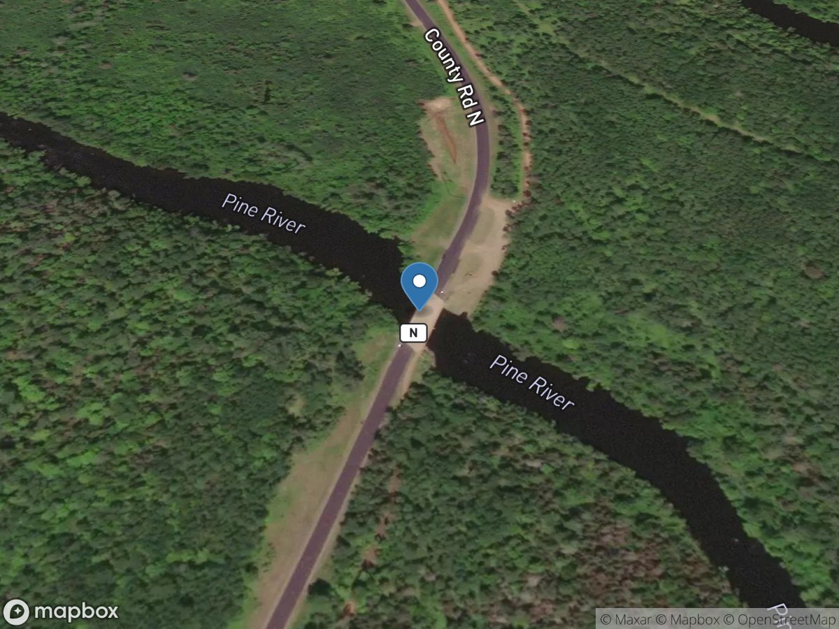 Pine River below Pine River Powerplant near Florence, WI location