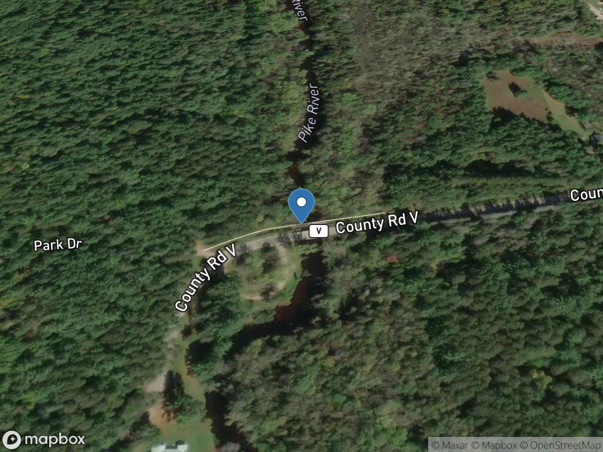 Pike River at Amberg, WI location