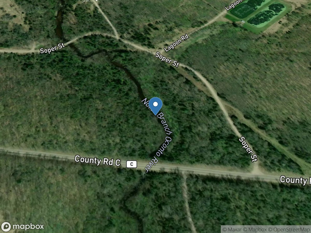 North Branch Oconto River near Wabeno, WI location