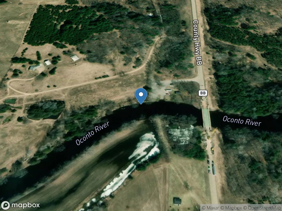 Oconto River near Gillett, WI location