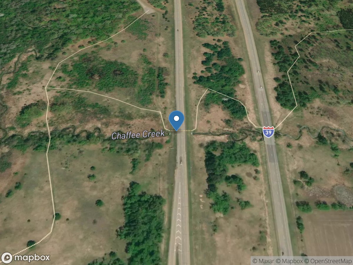 Chaffee Creek at I-39 near Coloma, WI location