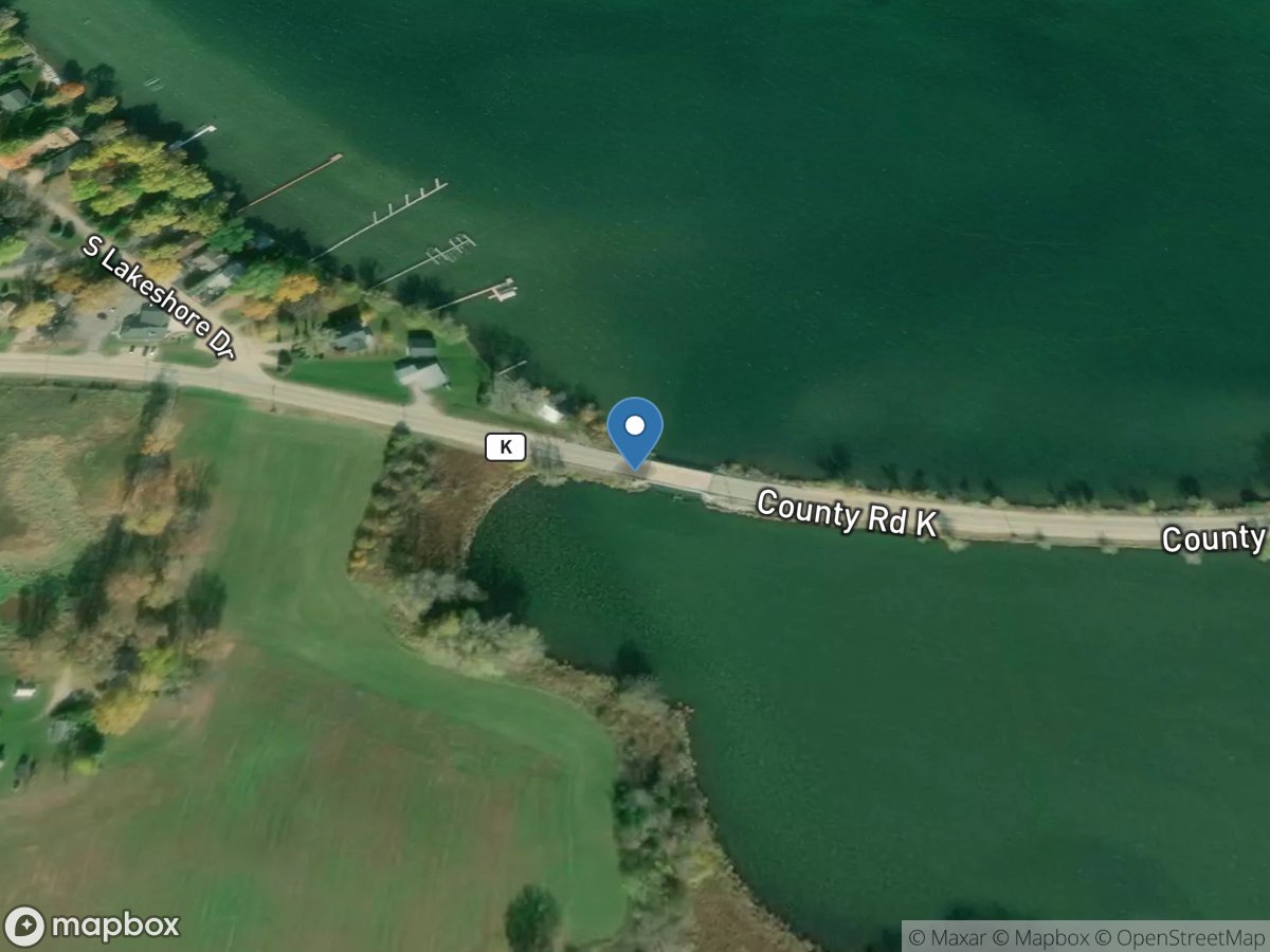 Green Lake Southwest Inlet @ CT Highwy K near Green Lake,WI location