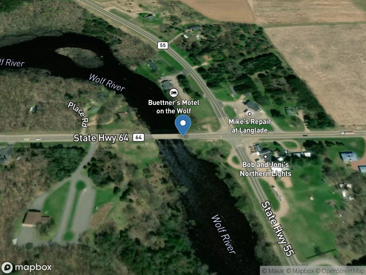 Wolf River at Langlade, WI location