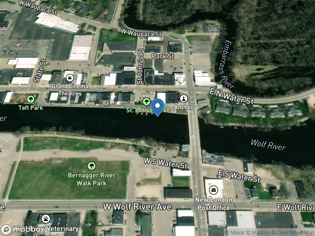 Wolf River at New London, WI location