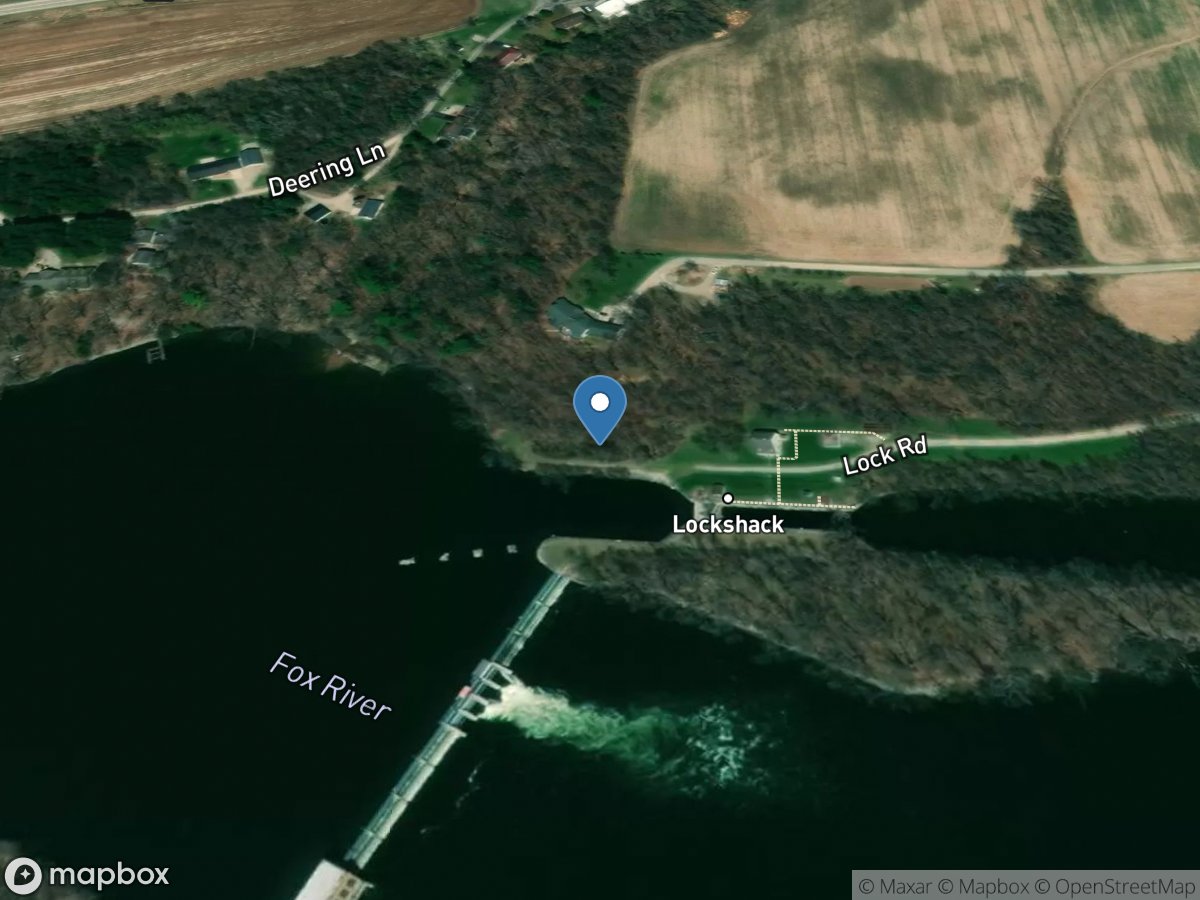 Fox River at Rapide Croche DAM near Wrightstown, WI location