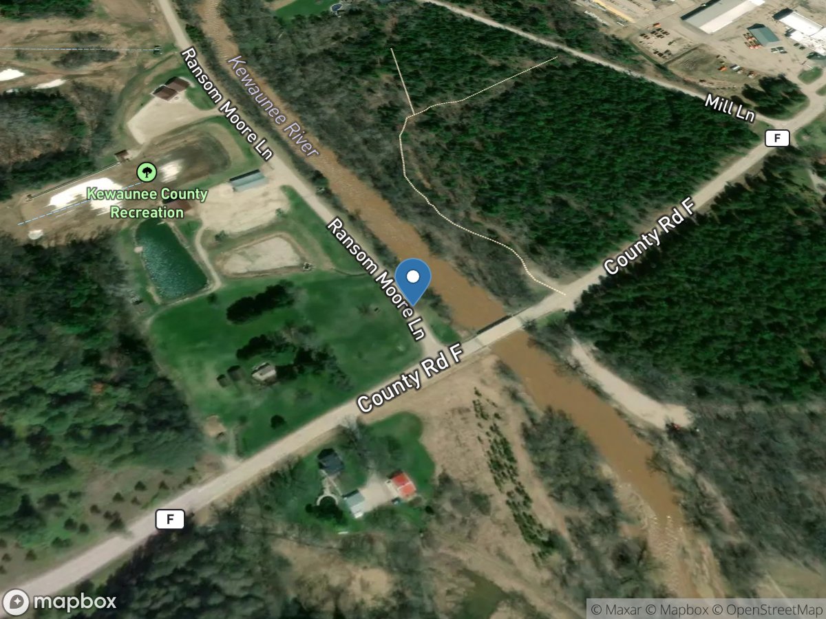 Kewaunee River near Kewaunee, WI location