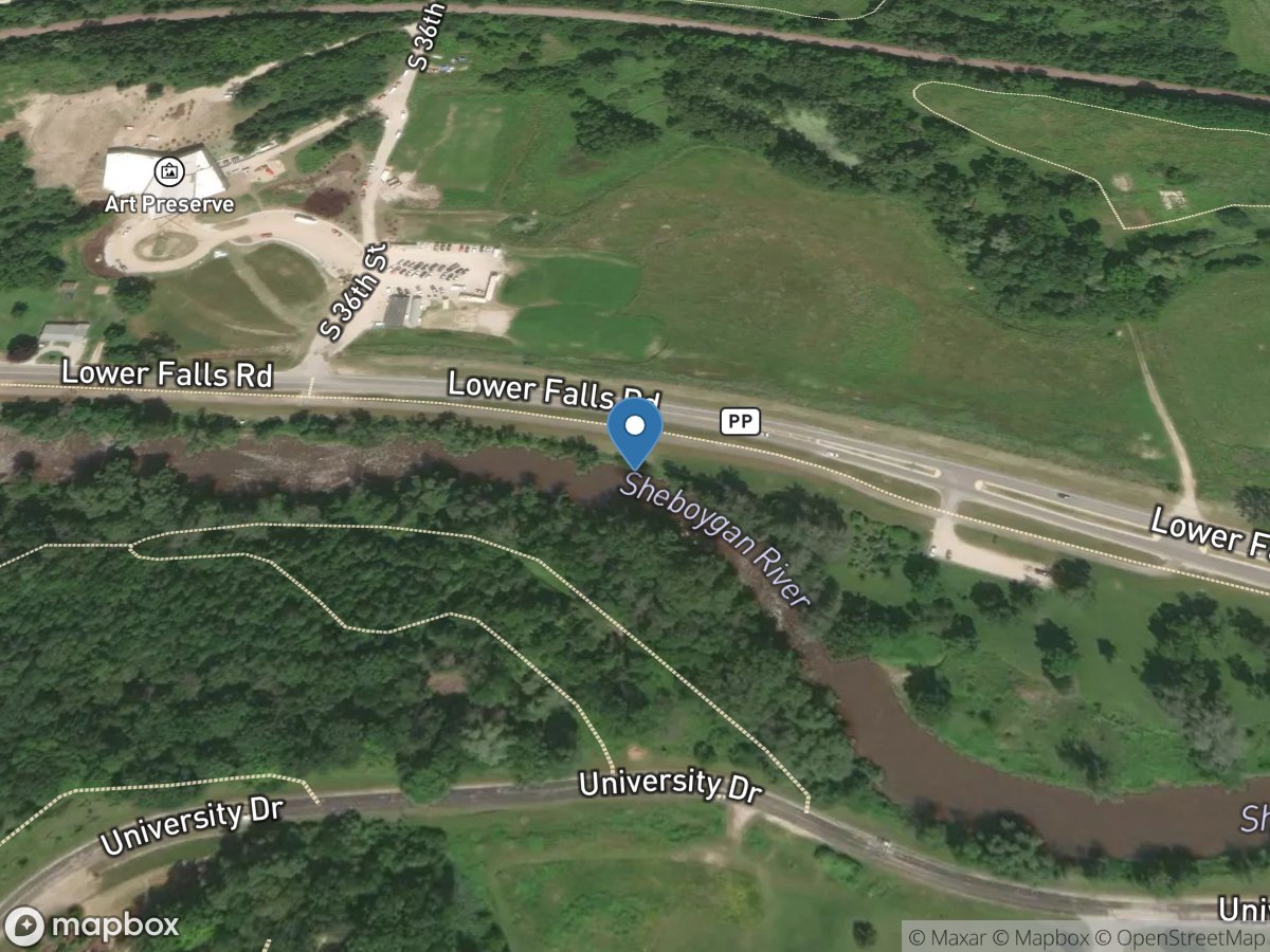 Sheboygan River at Sheboygan, WI location