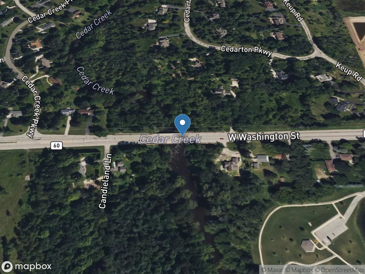 Cedar Creek near Cedarburg, WI location