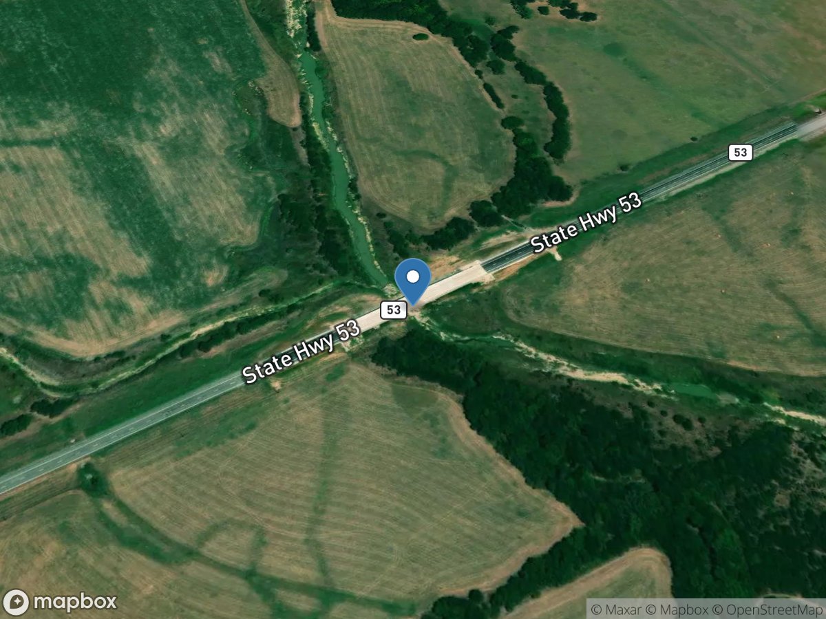 Pond Creek at SH 53 near Rosebud, TX location