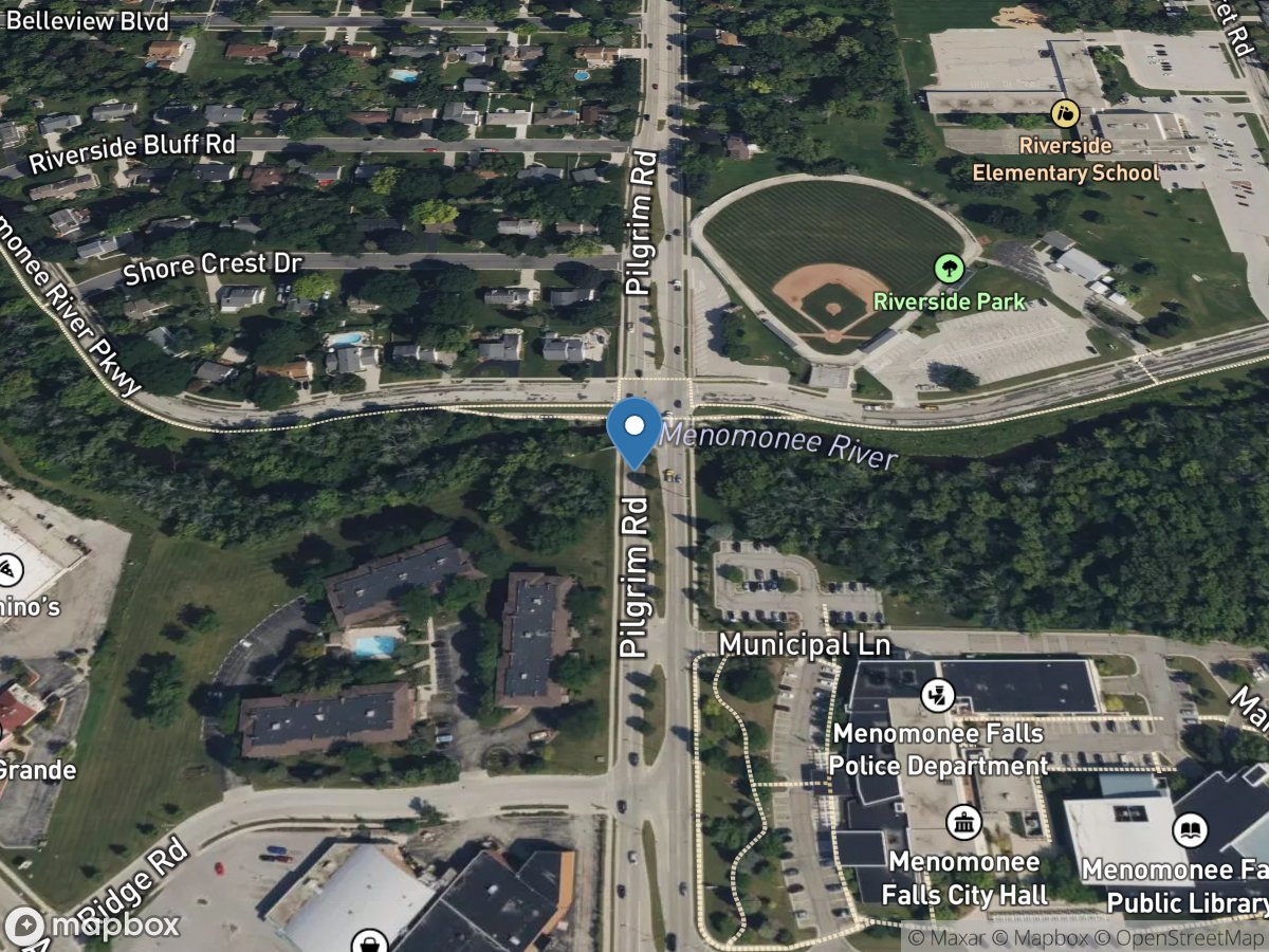 Menomonee River at Menomonee Falls, WI location