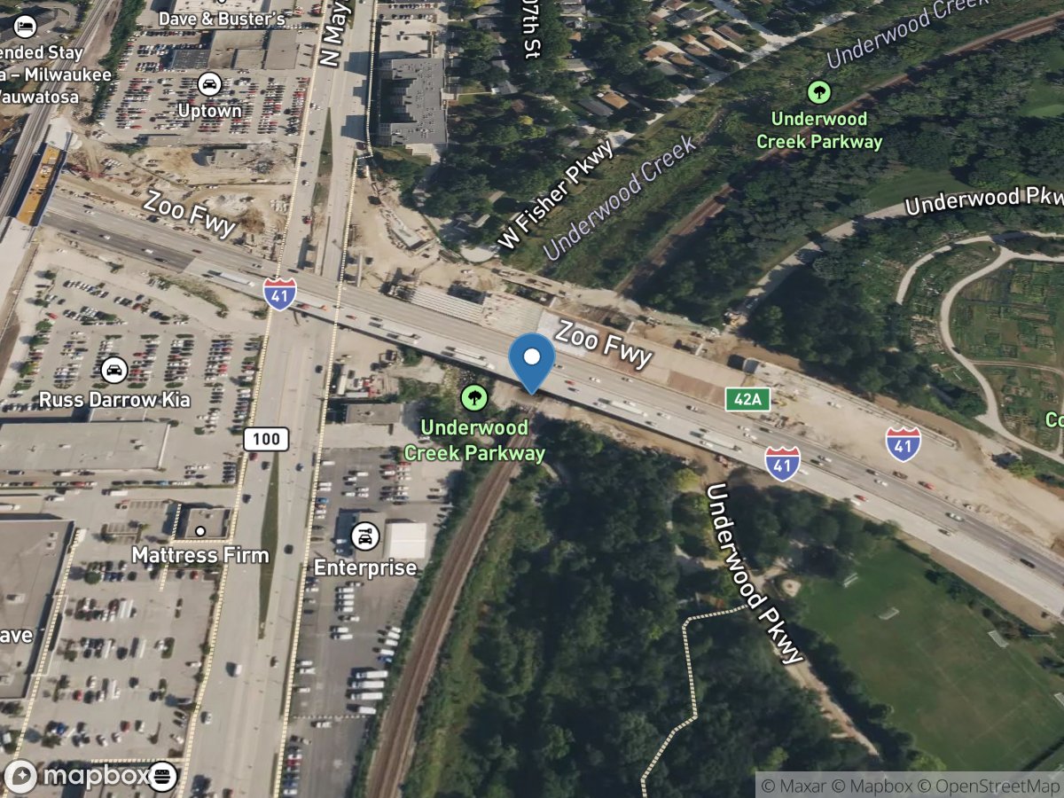 Underwood Creek at Wauwatosa, WI location