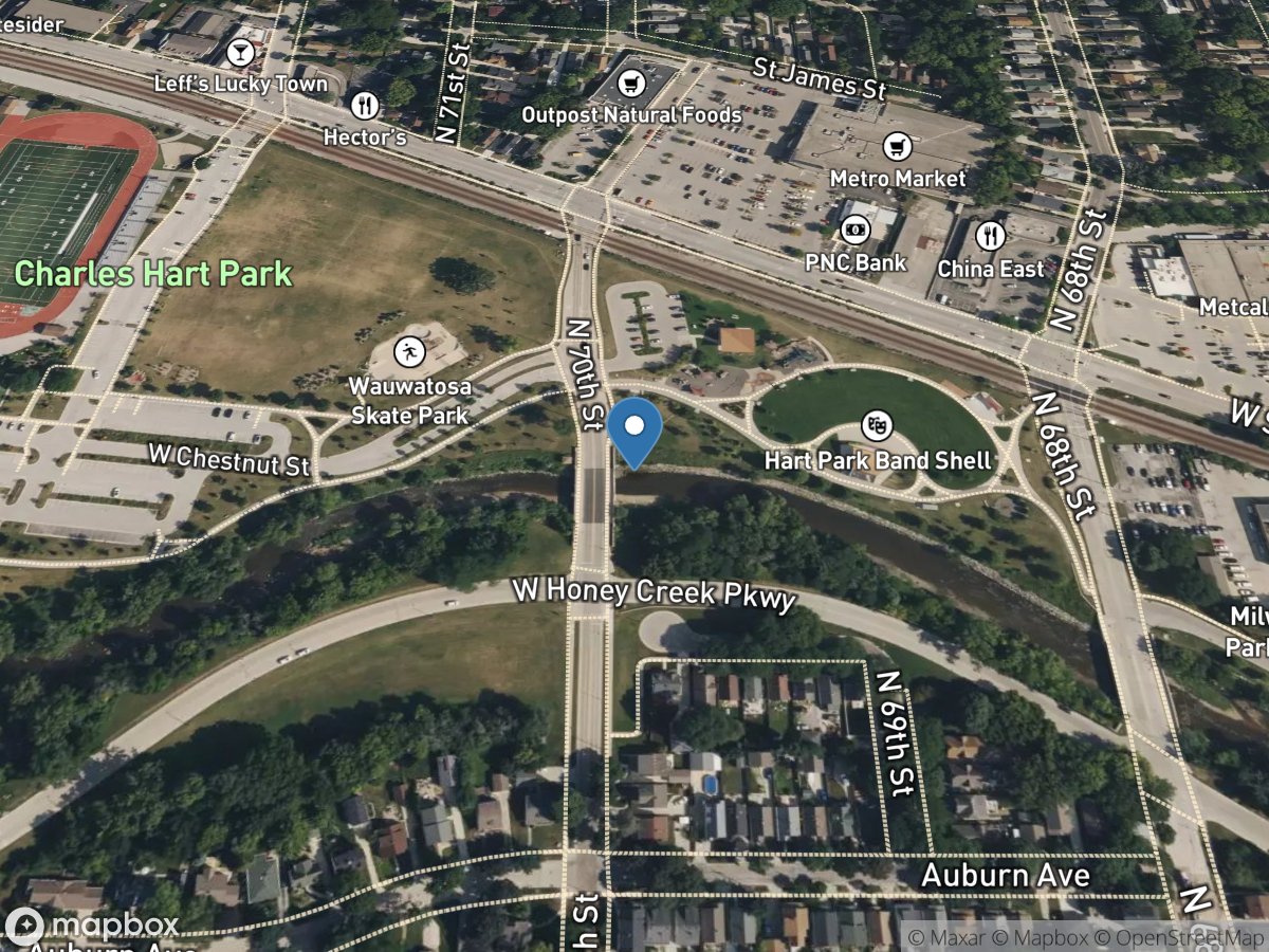 Menomonee River at Wauwatosa, WI location