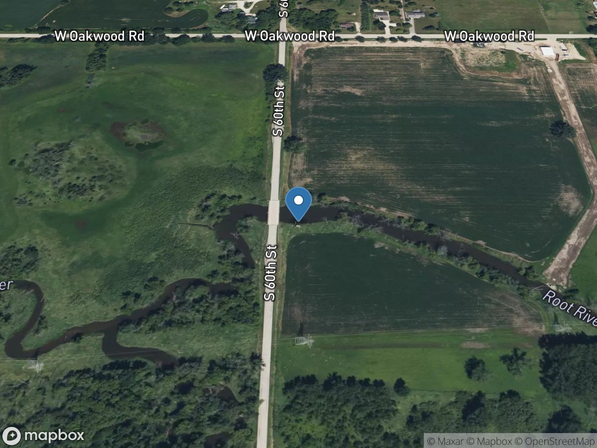 Root River at 60th ST near Caledonia, WI location