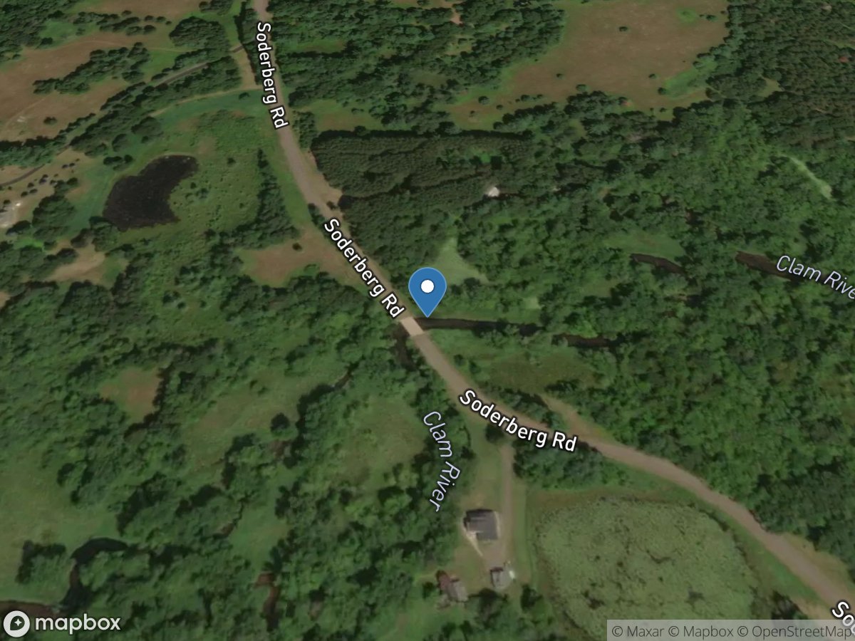 Clam River at Soderberg RD, near Siren, WI location