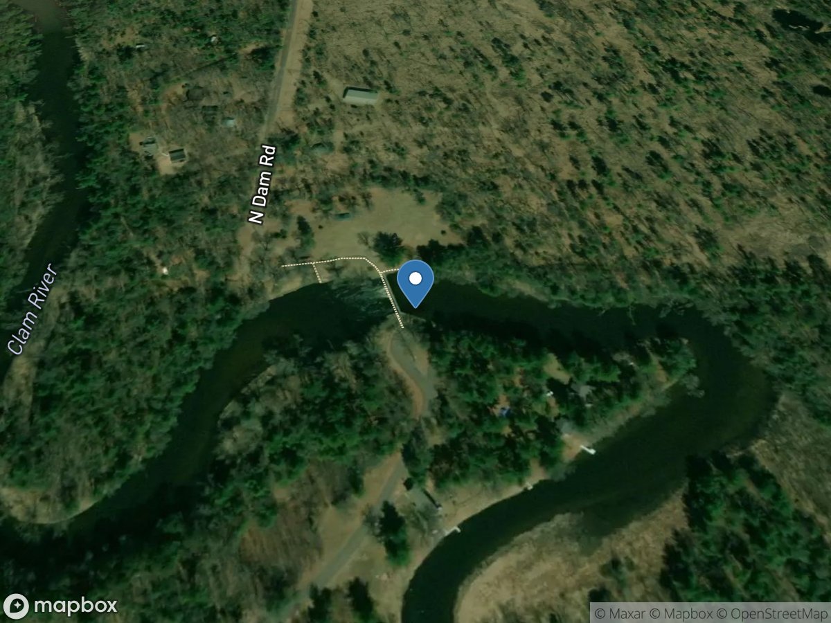Clam River on Upstream of Clam DAM near Siren, Wi. location