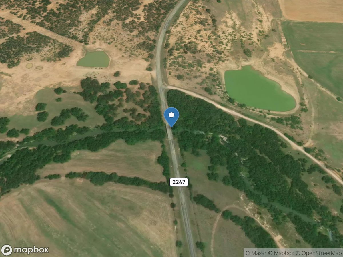 Copperas Creek at FM 2247 near Comanche, TX location