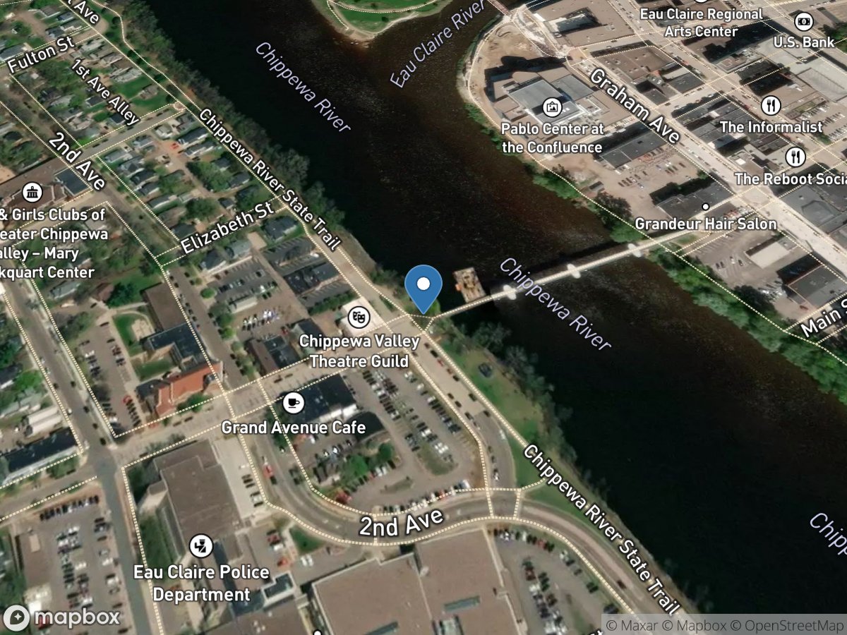 Chippewa River at Grand Avenue at Eau Claire, WI location
