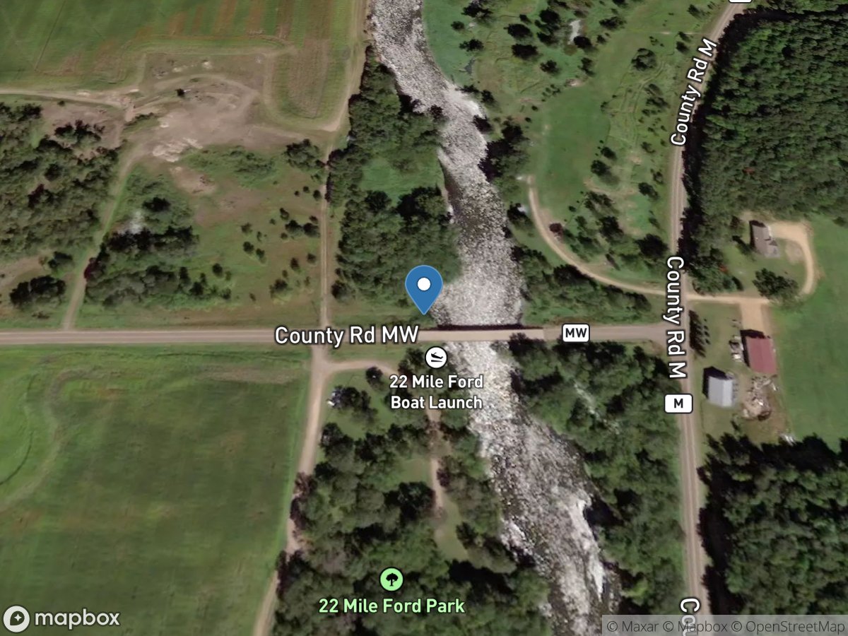 Red Cedar River near Colfax, WI location