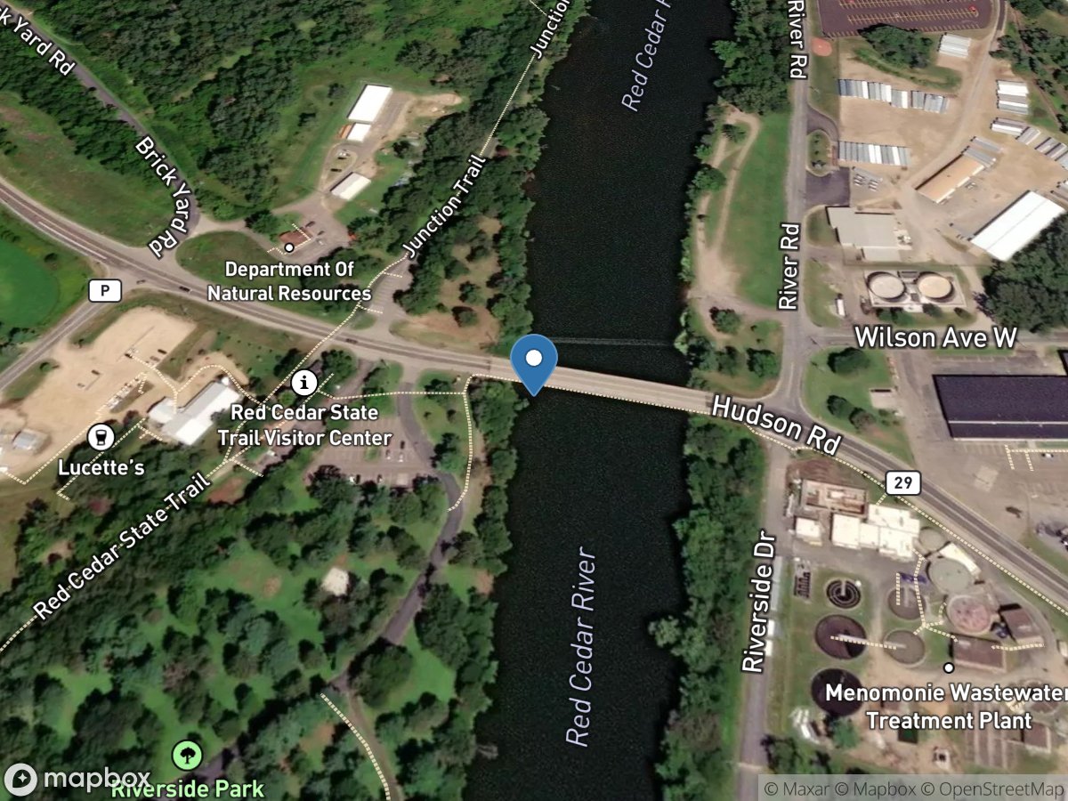 Red Cedar River at Menomonie, WI location