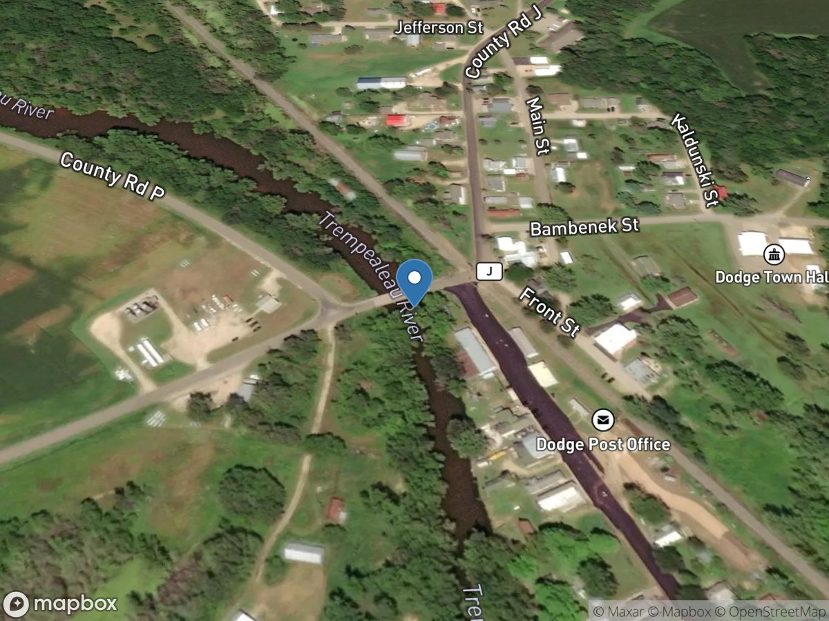 Trempealeau River at Dodge, WI location