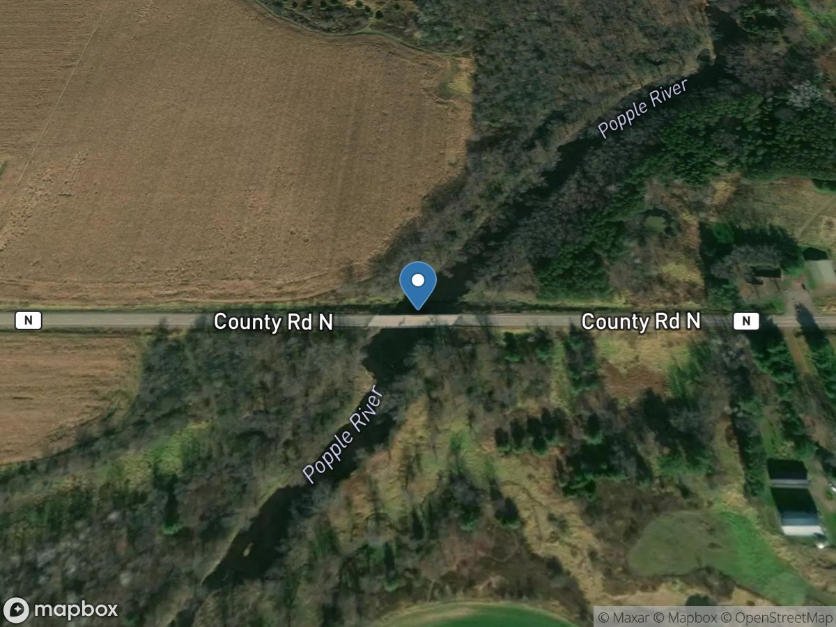 Poplar River near Owen, WI location