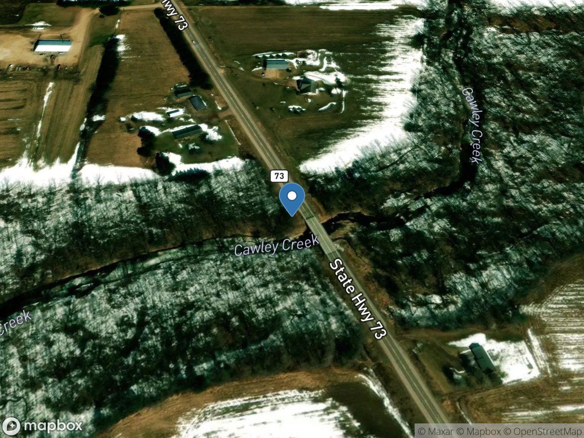 Cawley Creek near Neillsville, WI location