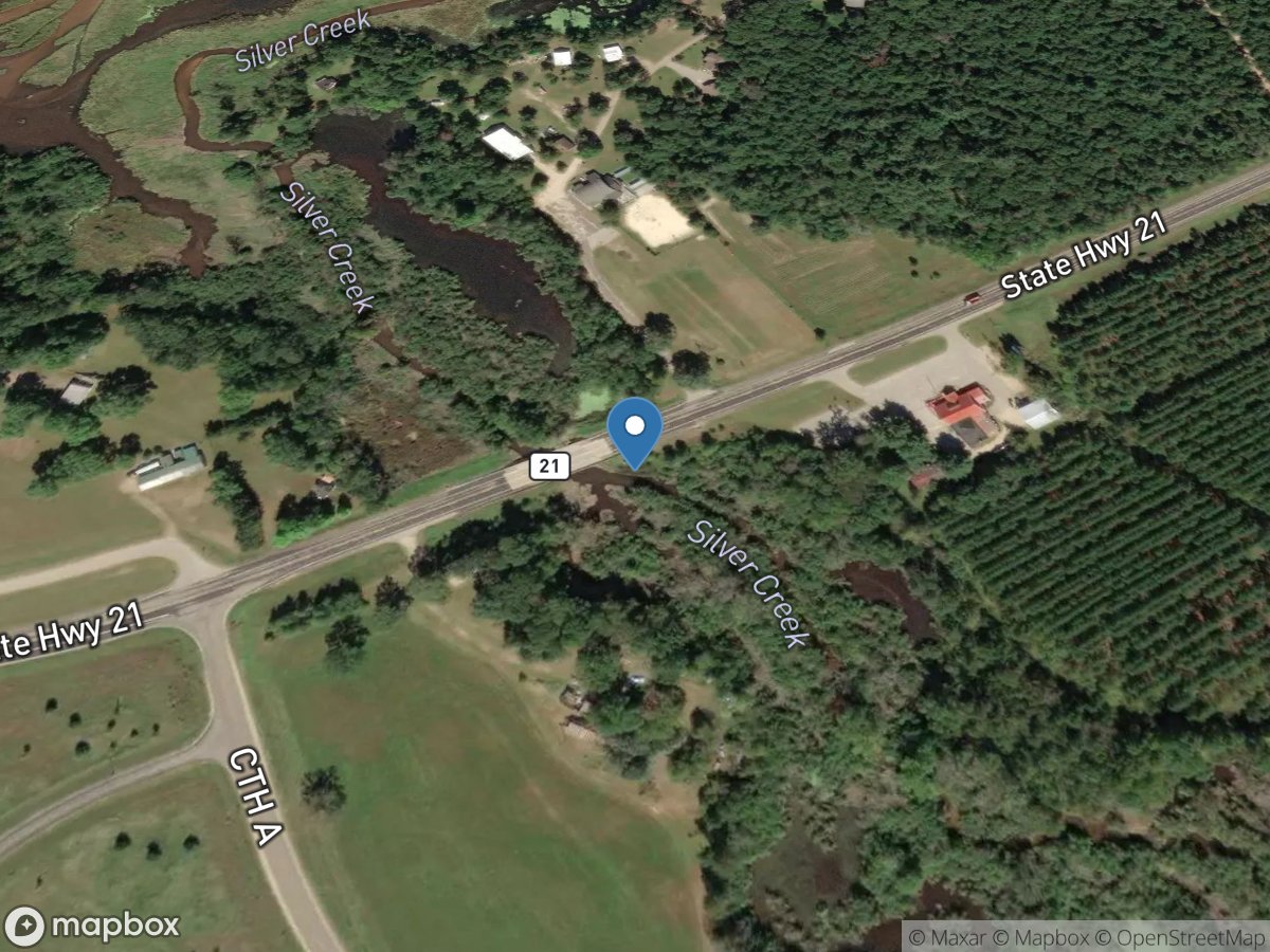 Silver Creek at State Highway 21 near Angelo, WI location