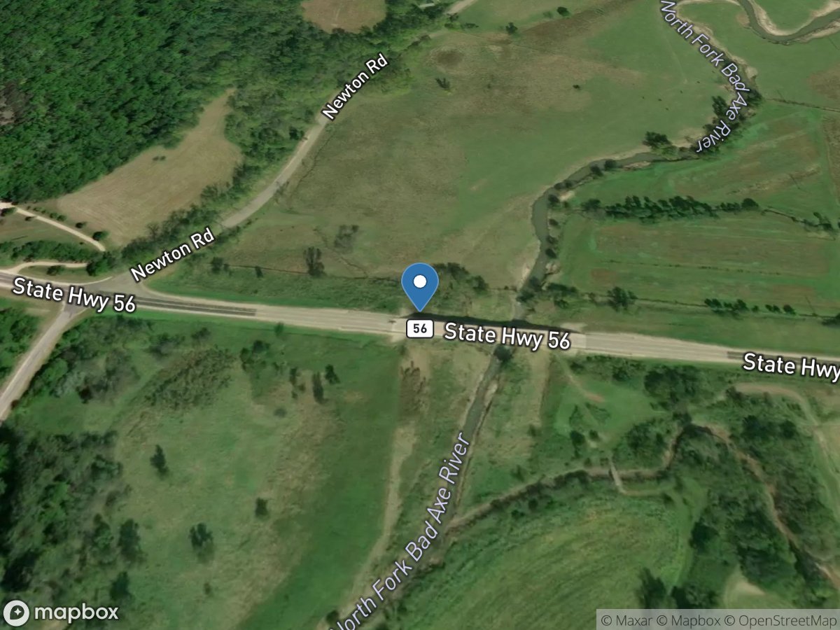 North Fork Bad Axe River near Genoa, WI location