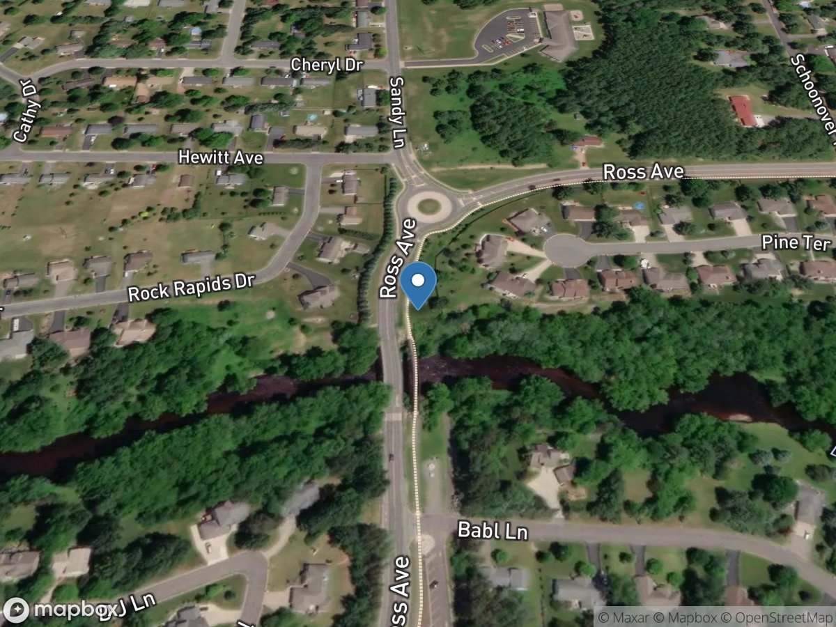 Eau Claire River at Kelly, WI location