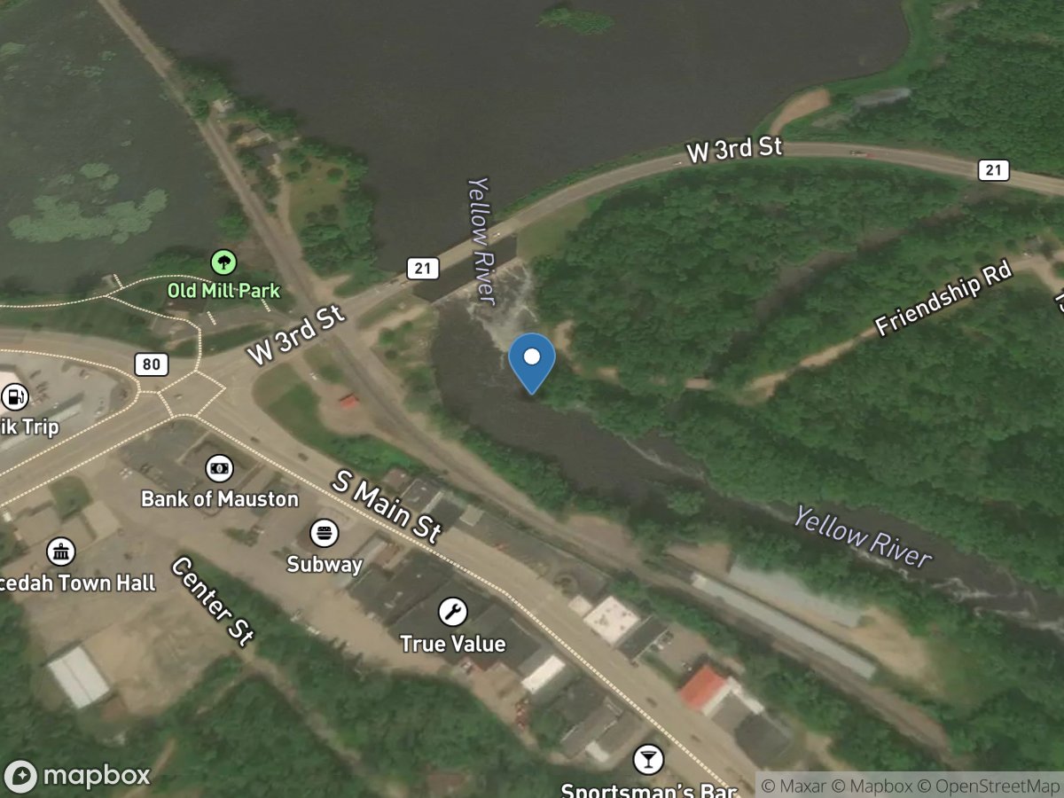 Yellow River at Necedah, WI location