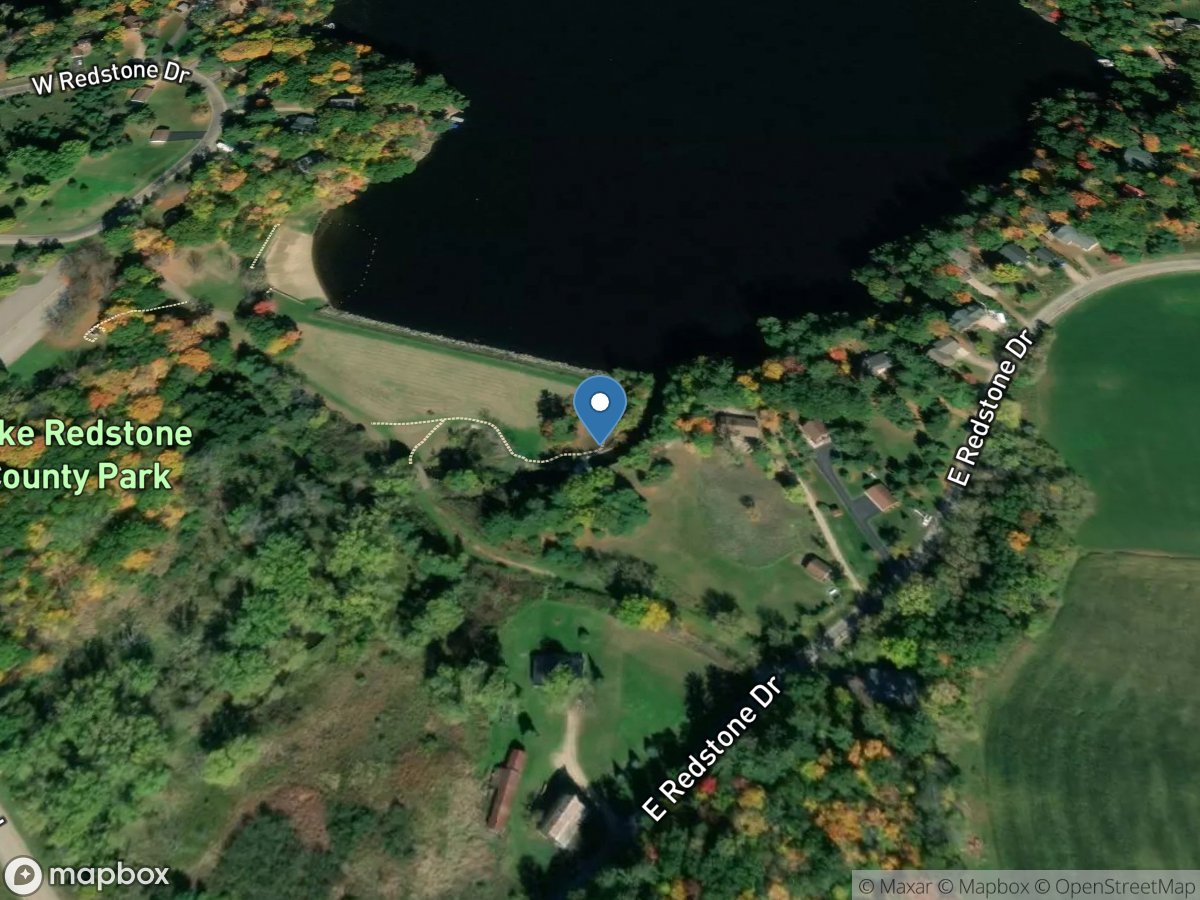 Big Creek Outlet at Lake Redstone near LA Valle, WI location