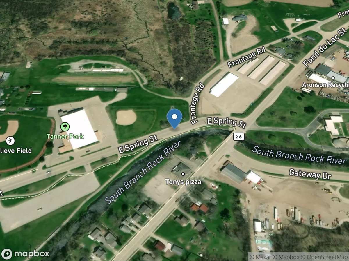 South Branch Rock River at Waupun, WI location