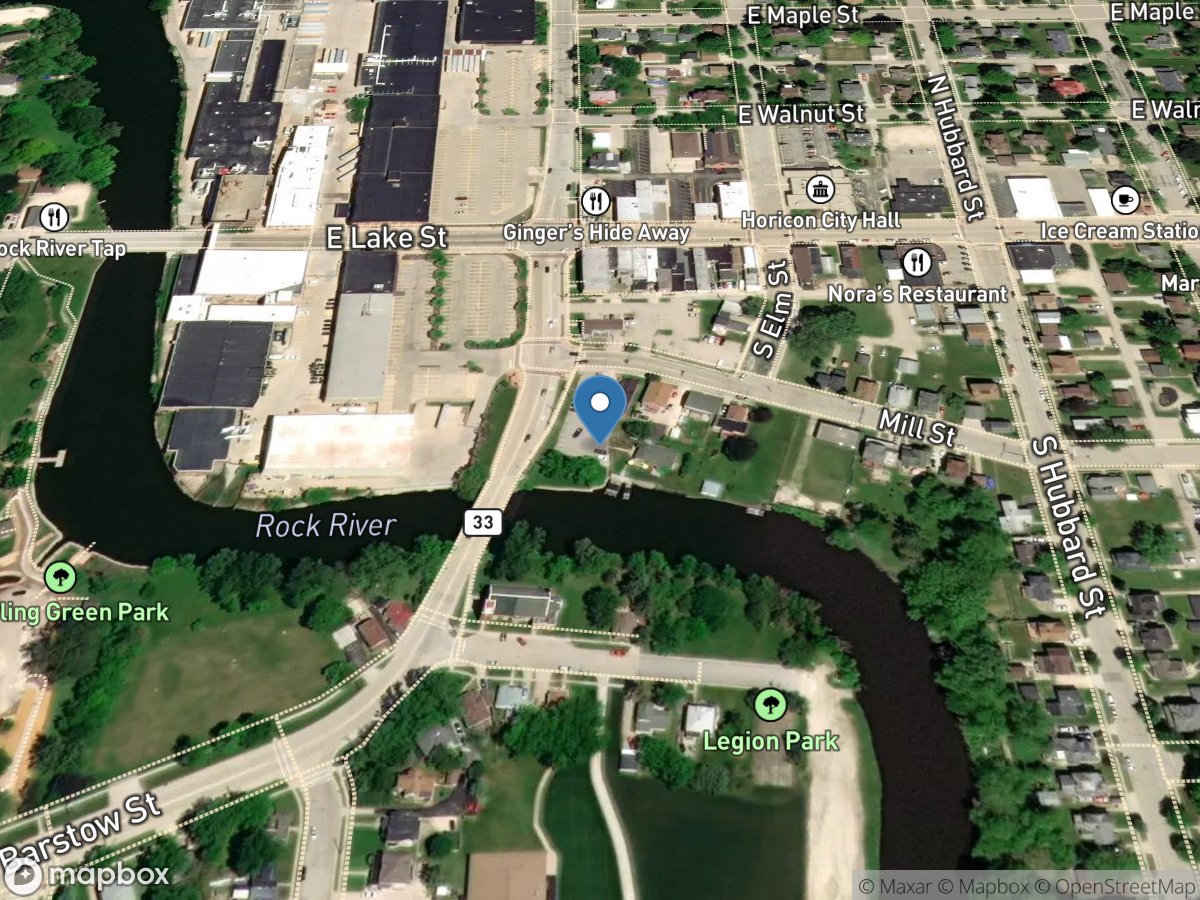 Rock River at Horicon, WI location