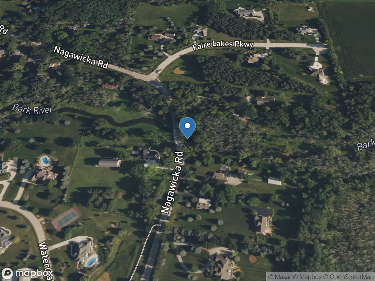 Bark River at Nagawicka Road at Delafield, WI location