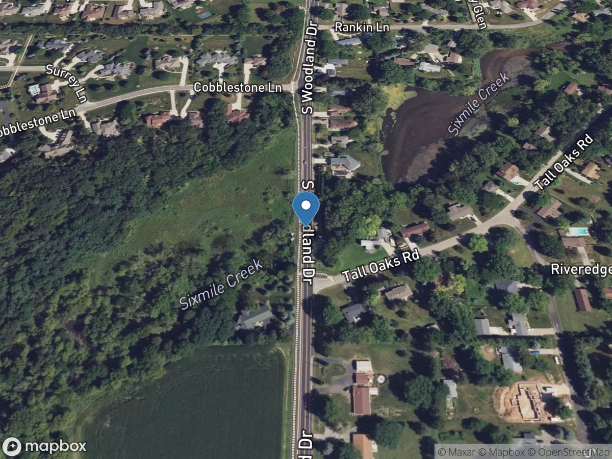 Sixmile Creek at Woodland Drive near Waunakee, WI location