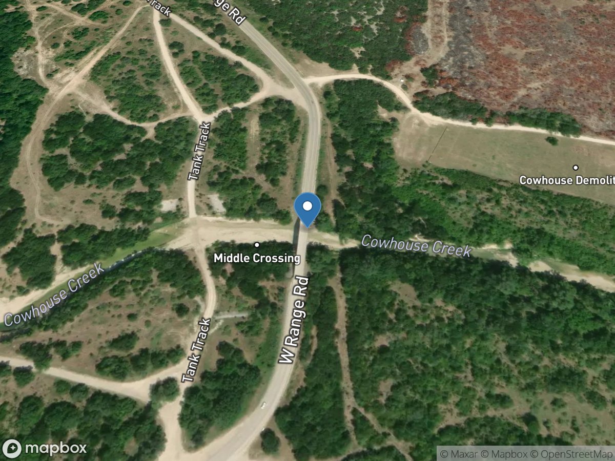 Cowhouse Creek at West Range Road near Ft Cavazos, TX location