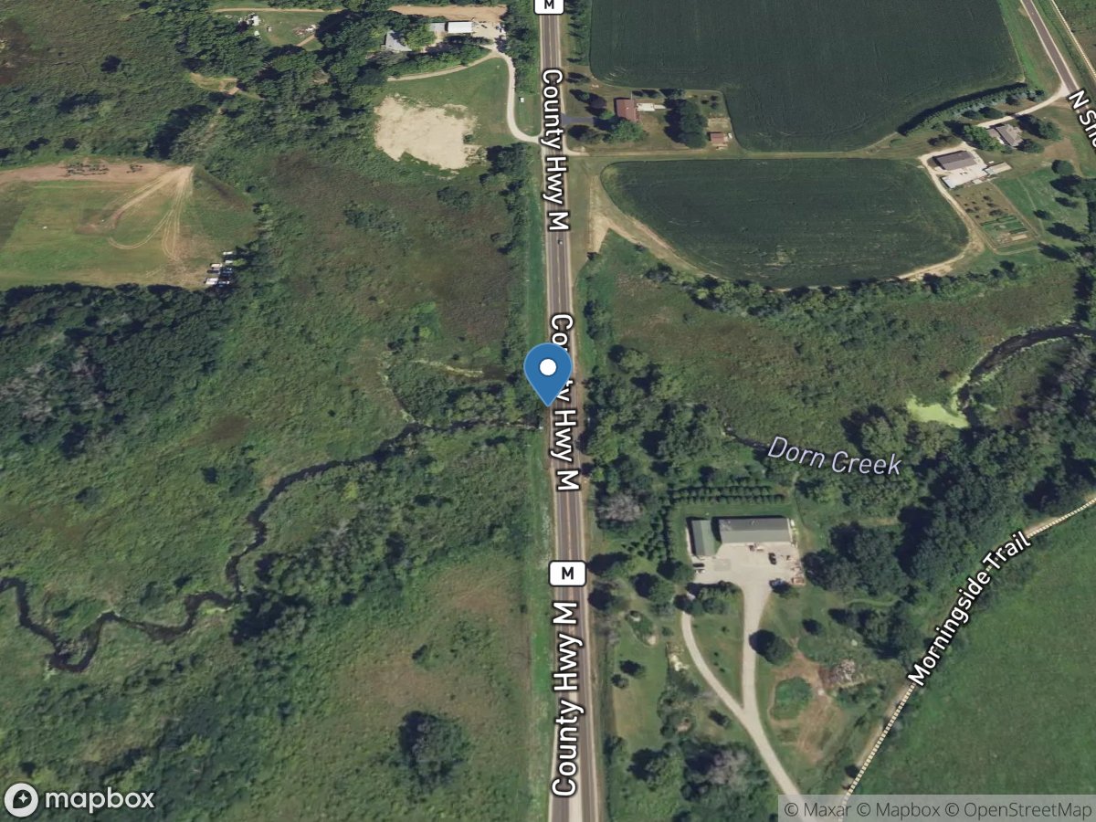 Dorn (spring) Creek at CT Highway M near Waunakee,WI location