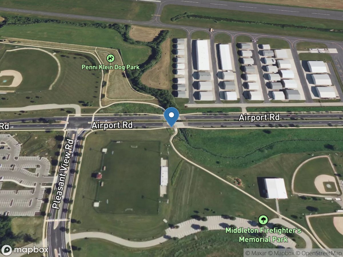 Pheasant Branch at Airport Road near Middleton, WI location