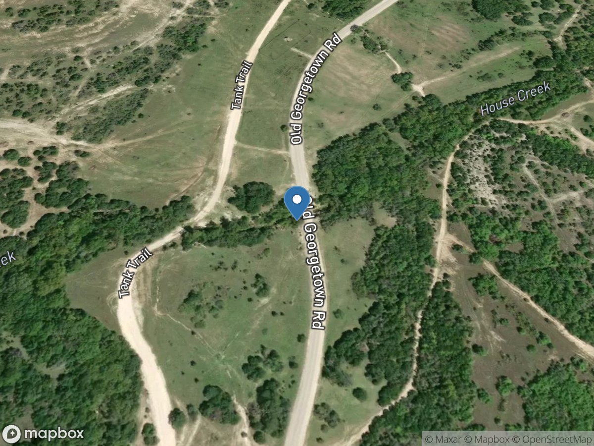 House Creek at Old Georgetown Road near Ft Cavazos, TX location