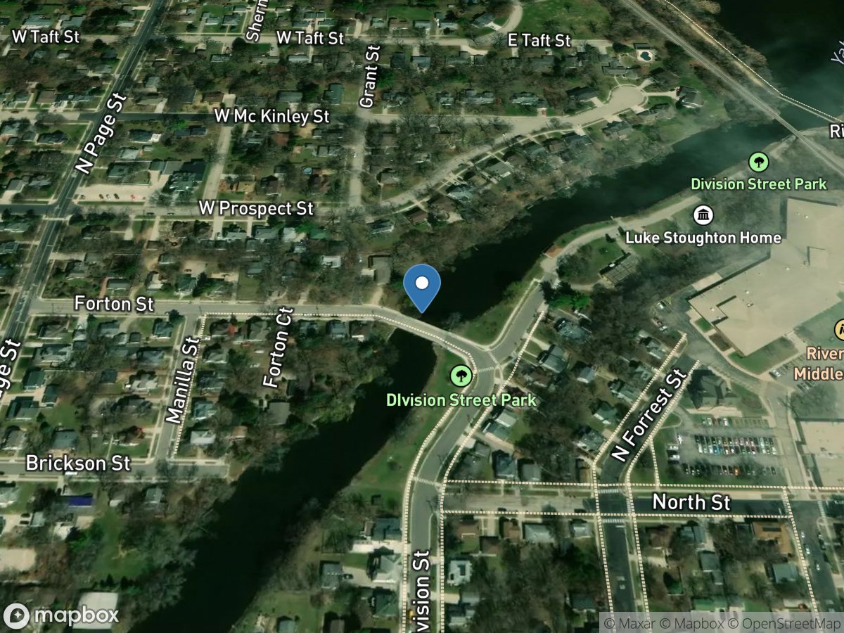 Yahara River @ Forton Street Bridge @ Stoughton,WI location